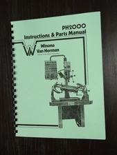 Winona Van Norman Model PH2000 Seat & Guide Machine Manual