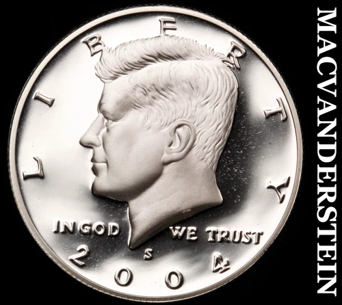 2004-S Silver Kennedy Half Dollar-Choice Gem Proof Lustrous No Reserve #i4585