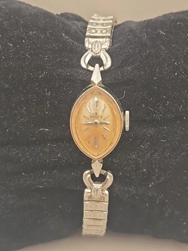 Vintage Rolex 14k Gold Cocktail Womens Watch