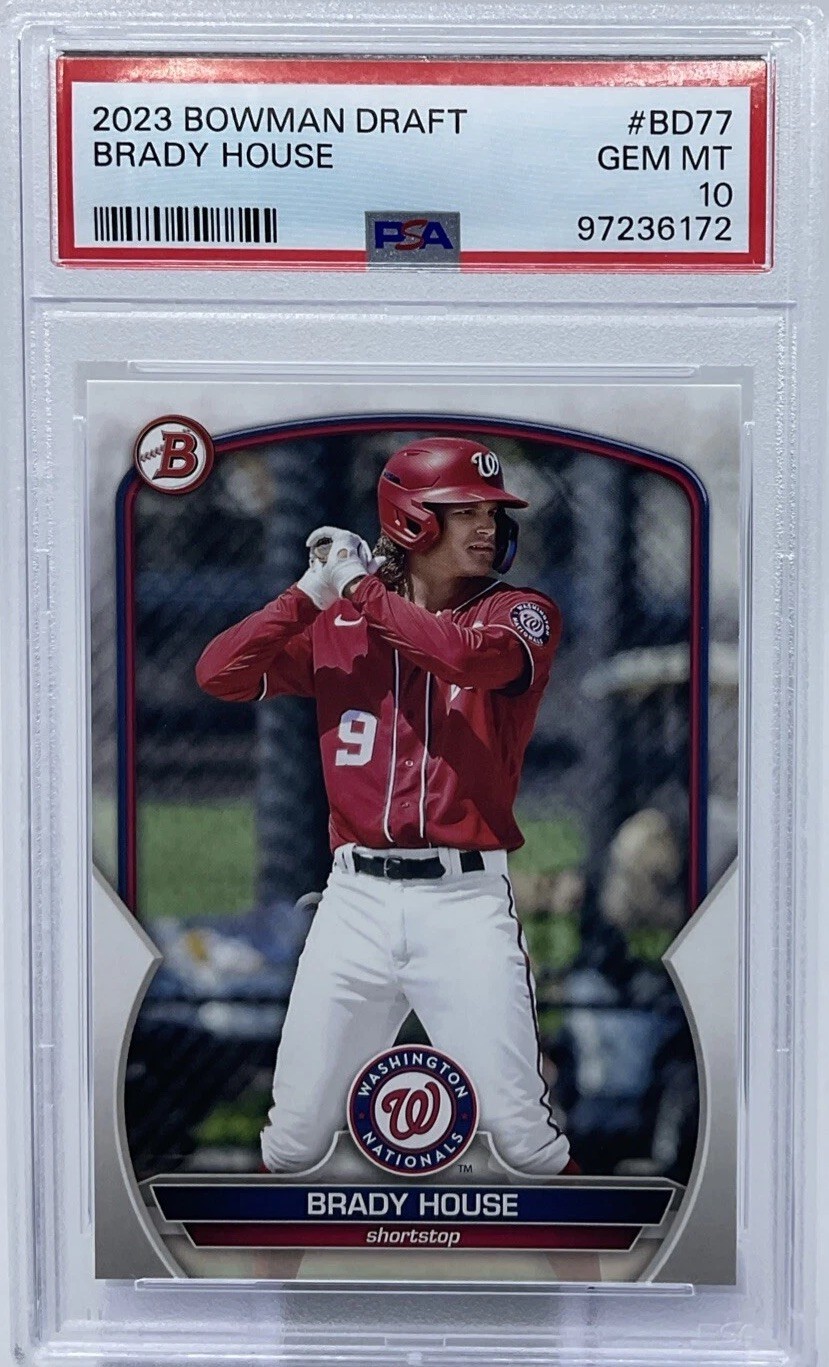 Brady House Rookie PSA 10 - 2023 Bowman Draft -Nationals Future At 3rd Base