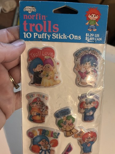 1990s Norfin Troll Sticker Lot Of 10 New - Picture 4 of 8