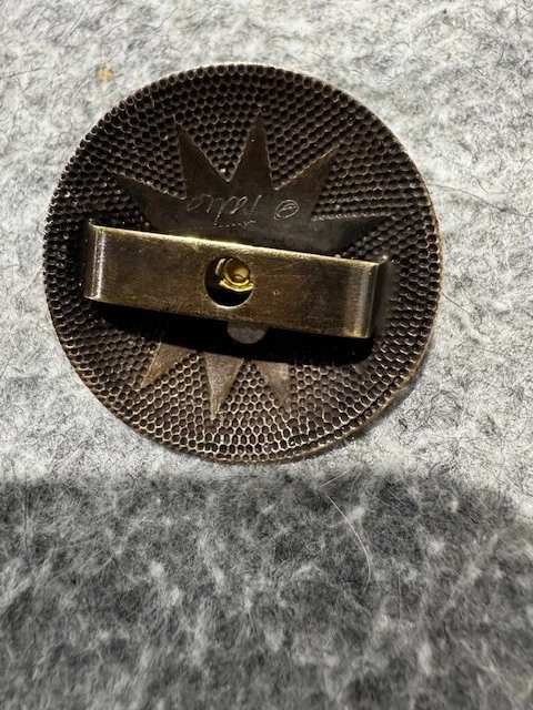 Cinturón Concho Tabra Plata de Ley, Latón, Esmeralda, FIRMADO 8,79 Gramos Foto 4 de 4