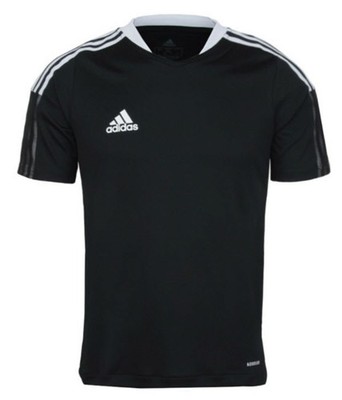 Adidas Jugend Tiro 21 S/S Training schwarz Laufen Freizeit Kind T-Shirt...