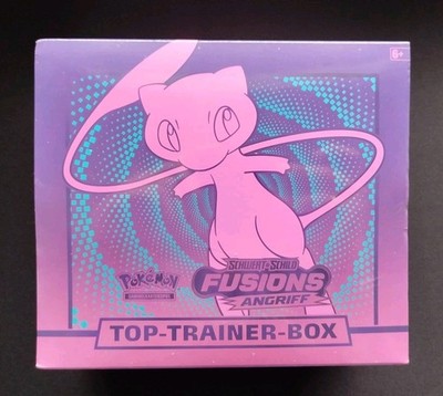 POKÉMON SCHWERT UND SCHILD FUSIONS ANGRIFF TOP TRAINER BOX GER MEW ARTWORK OVP