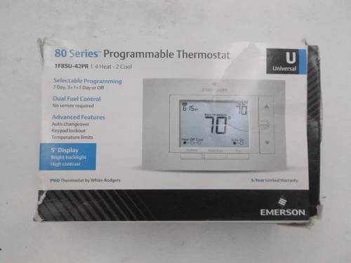 Emerson Multi Stage 80 Series Programmable Thermostat 5" Display White Rodgers