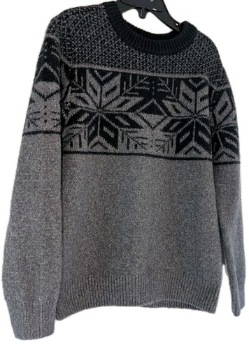 OLD NAVY Boy's Gray & Black Long Sleeve Pullover Sweater - Size S (6-7) - Picture 2 of 5