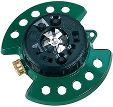 Dramm Metal Base, Green 15024 ColorStorm 9-Pattern Turret Sprinkler 