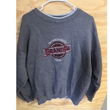 Men's Vintage Grandpa Sweater Embroidery Large