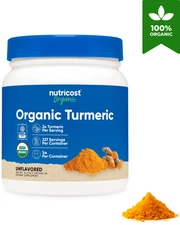 Nutricost Organic Turmeric Powder 1 LB (16oz) - Food Grade, Gluten Free, Non-GMO