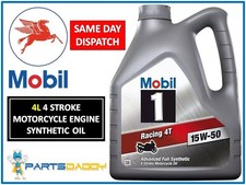 Mobil 1 Racing 4T 15W-50 15W50 Synthetic 4-Stroke Motorcycle Engine Oil 4 Litres
