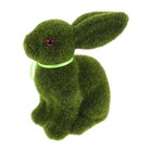  6 Pack Faux Grass Bunny Easter Decorations Fuzzy Moss Covered Bunnies Tall