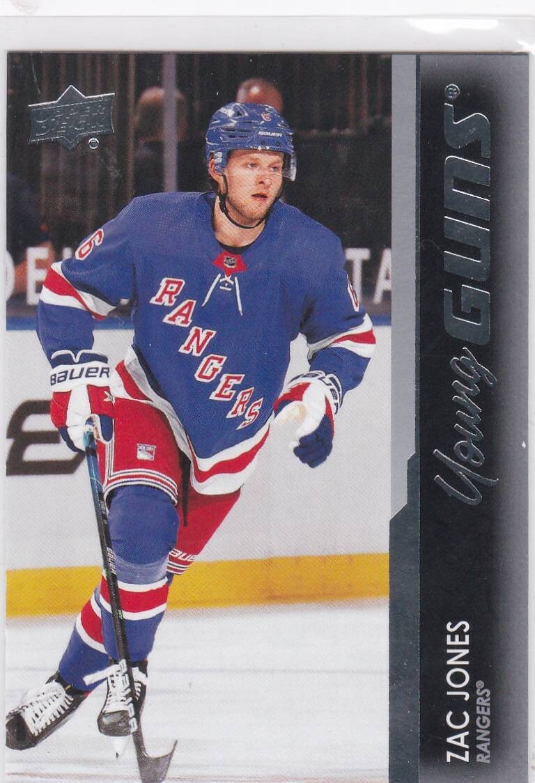 2021-22 UPPER DECK SERIES ONE HOCKEY ZAC JONES YOUNG GUNS 231 RANGERS