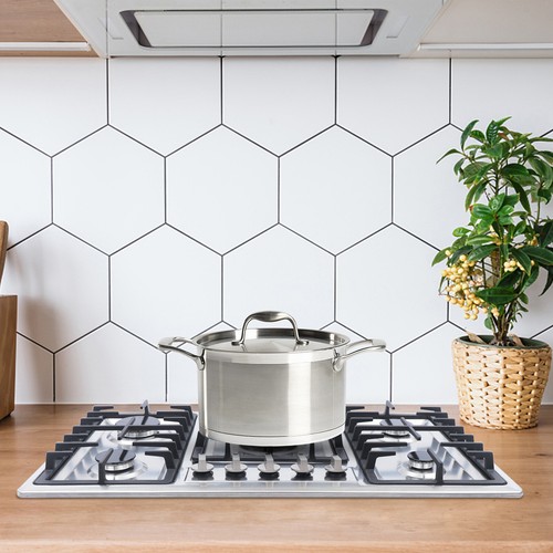 New 34"/23" 4/5 Burners Built-In Stove Top Gas Cooktop Kitchen NG LPG Cooking UK - Foto 34 di 42