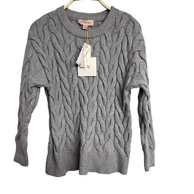 New Philosophy Grey Chunky Knit Long Sleeve Sweater