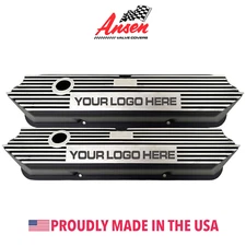 Ford FE Tall Black Valve Covers - Long Plate - CUSTOM - Aluminum - Ansen USA