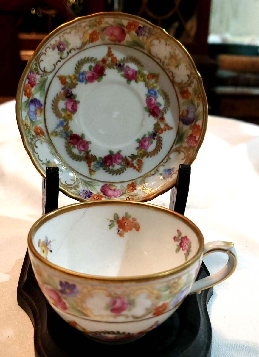 Demitasse Cup & Saucer Schumann Arzberg Germany Pattern #29 1950's