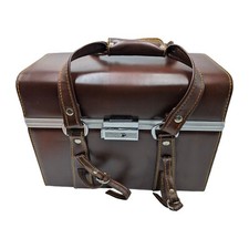 Vintage Brown Leather Camera Case Made in Taiwan