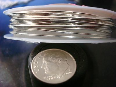1mm Silver plated copper round wire 18ga create wire wrapped jewelry 8.2' pw007