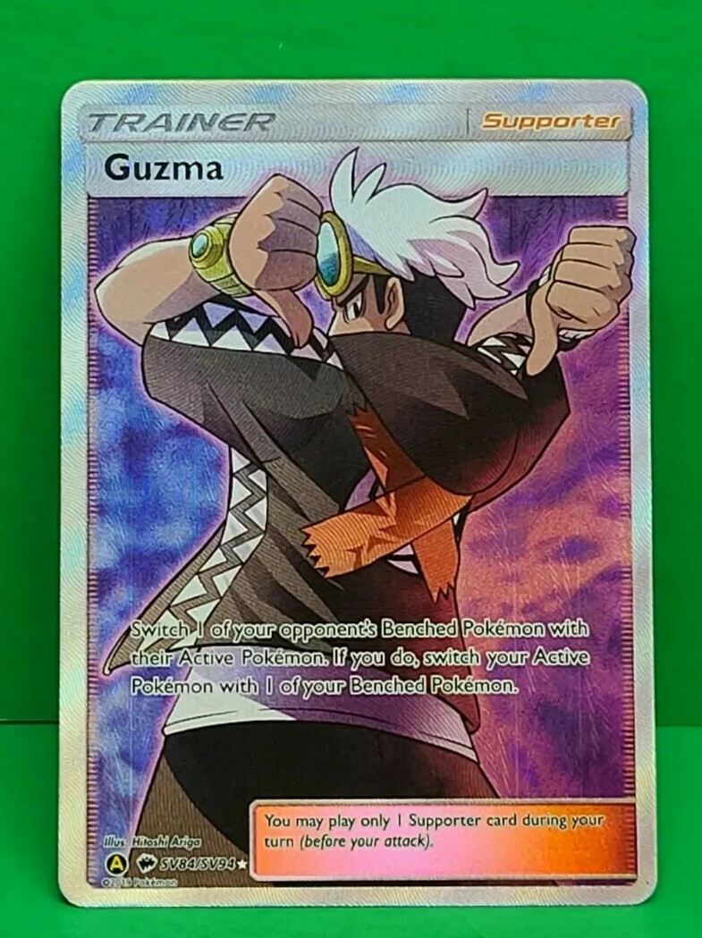 Pokemon Hidden Fates Guzma SV84/SV94 Full Art Shiny Vault Pokemon Hidden Fates Guzma SV84/SV94 Full Art Shiny Vault