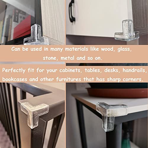 Pcs Large(Length: 1.7inch) Silicone Corner Protector Baby Proofing,Table 4 - Afbeelding 6 van 8