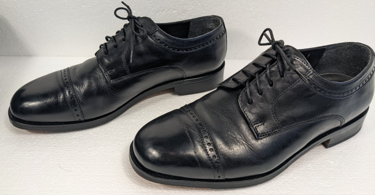SAOLA Scarpe eleganti Nunn Bush da uomo nere Oxford in pelle stringate taglia 9M