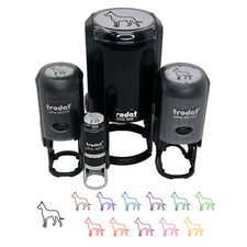 Great Dane Dog Outline Self-Inking Rubber Stamp Ink Stamper