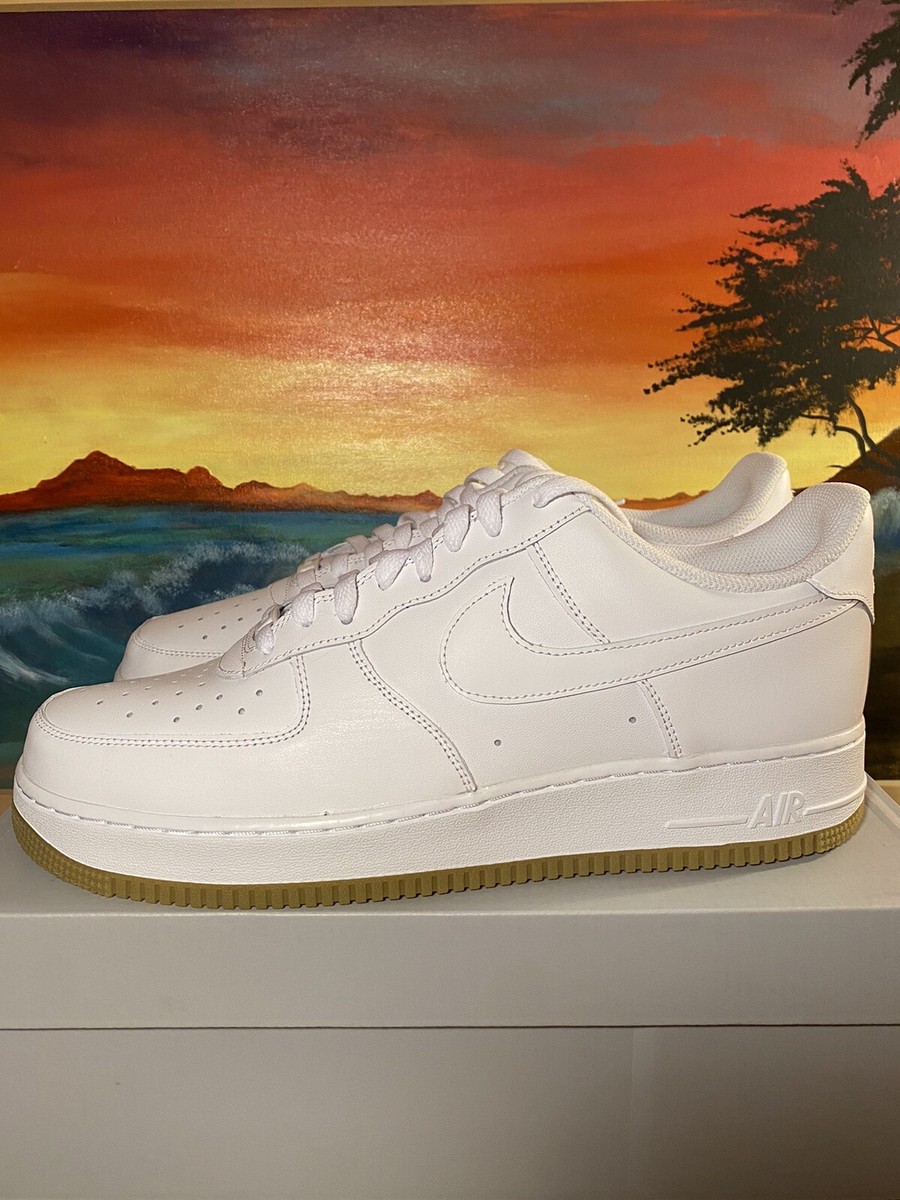 Nike Air Force 1 White Gum Light Brown {DJ2739-100} Men's Size 13