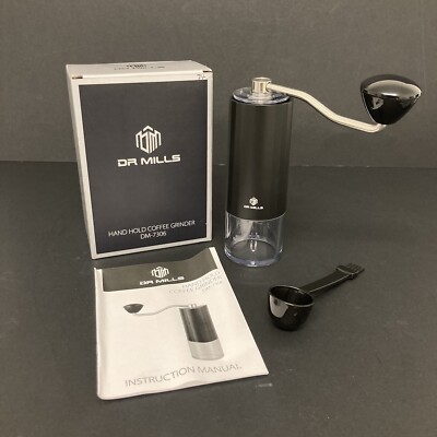 Dr Mills Handgriff manuelle Kaffeemühle schwarz DM-7306