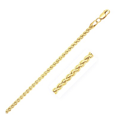 14 Karat Gelbgold leichte Weizenkette (2,40 mm)