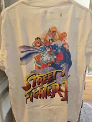 Street Fighter 2 CAPCOM Anniversary Uniqlo Cotton T-shirt White