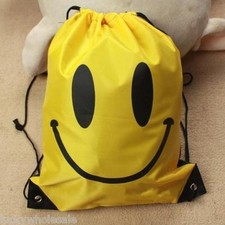 Gym Emoji Swim Bag Smiley PE Swimming Drawstring Emoticon Festival Backpack 
