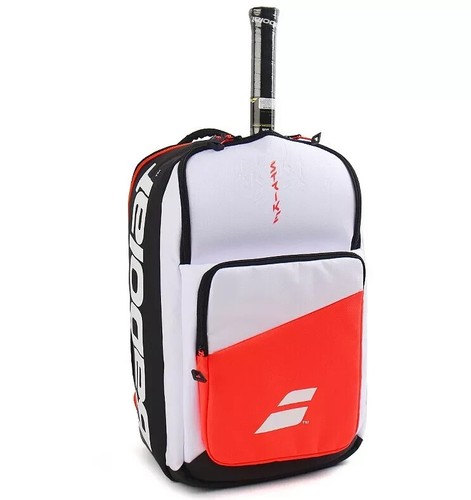 Mochila Tenis Babolat Pure Aero Rafa 2024-hasta 3 raquetas-Blanco y Rojo-NUEVA - Imagen 2 de 9