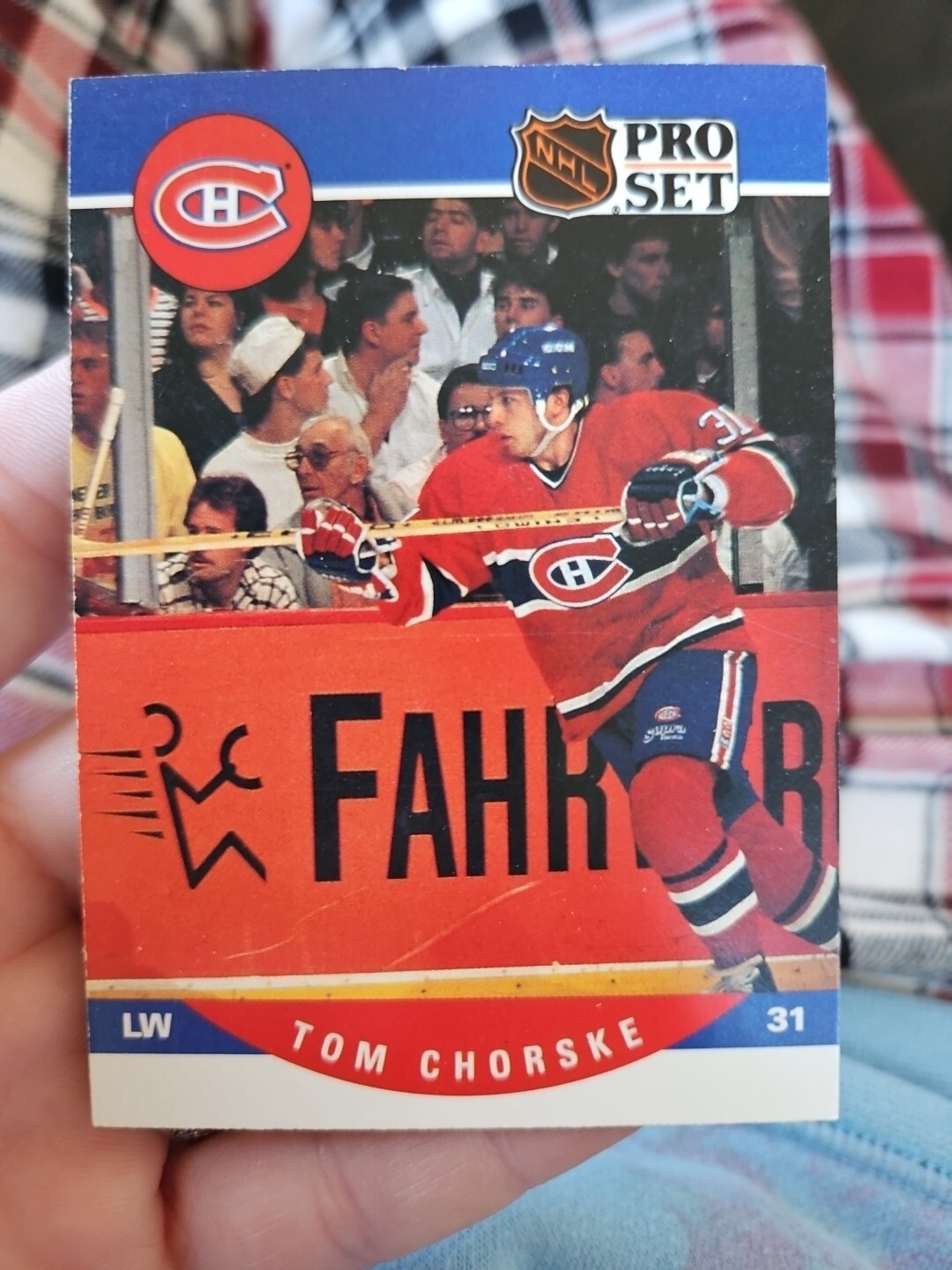 1990-91 Pro Set Canadiens Hockey Card #616 Tom Chorske RC FREE SHIPPING 