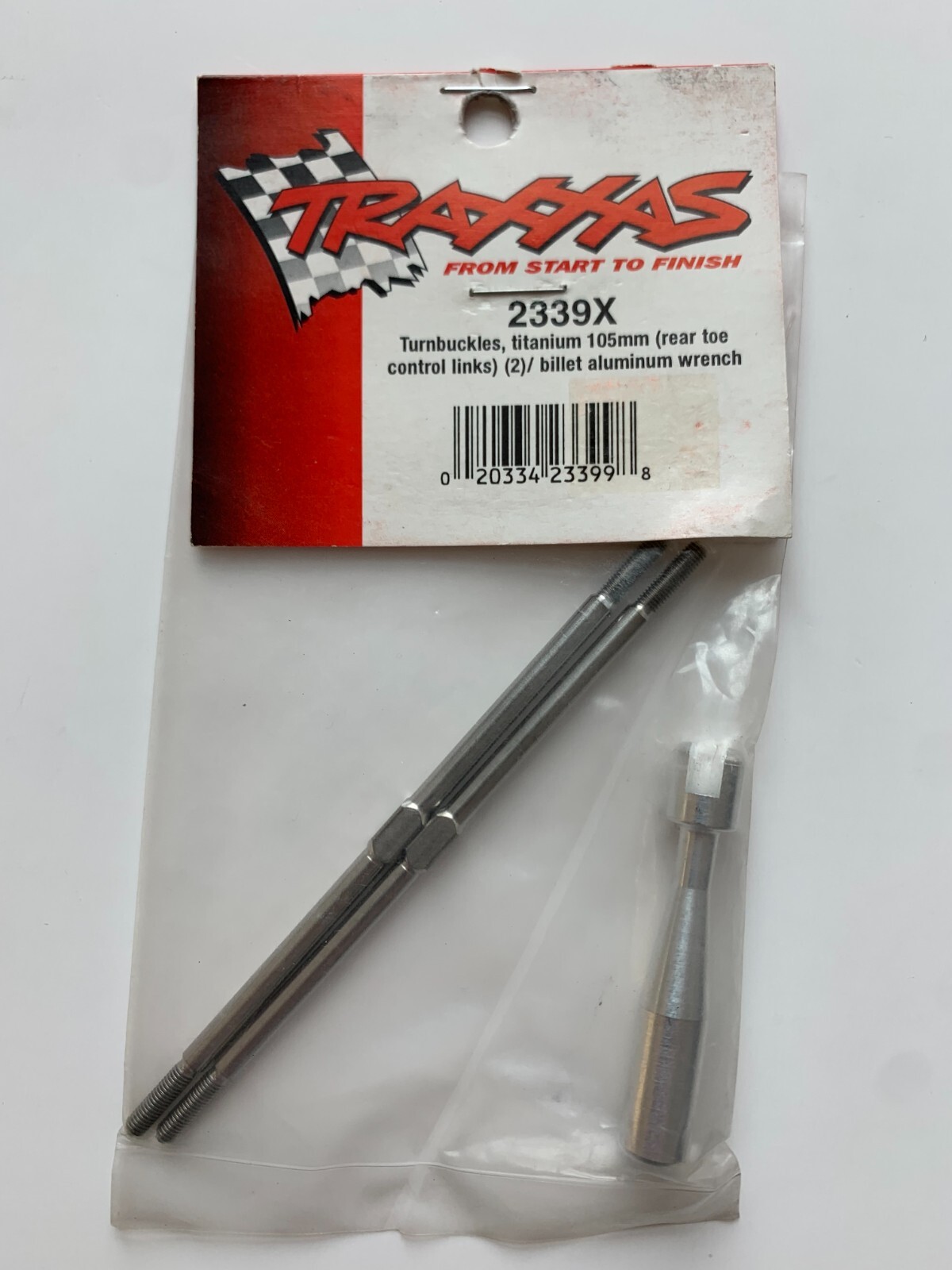 Traxxas Turnbuckles, titanium 105mm (2)/ billet aluminum wrench 2339X