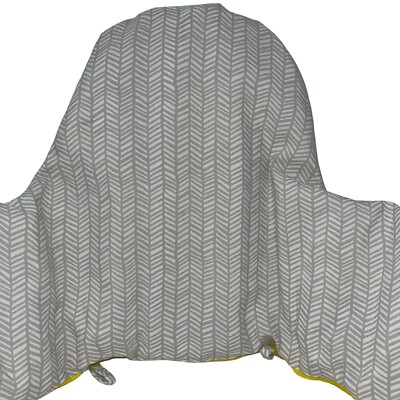Ikea ANTILOP Baby High Chair Cover Cushion Zipper Gray White 604.543.71 New