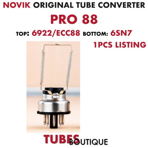 Tube Adapter ECC88 6922 to 6SN7 6SL7 Novik Bakelite  Unique Converter Pro 88 1pc - Picture 1 of 3