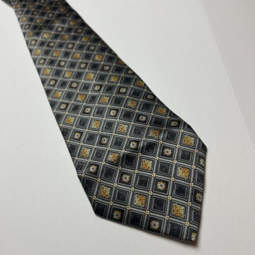 Corbata del Museo Metropolitano de Arte con acentos de oro negro 100% seda importada - Imagen 1 de 9