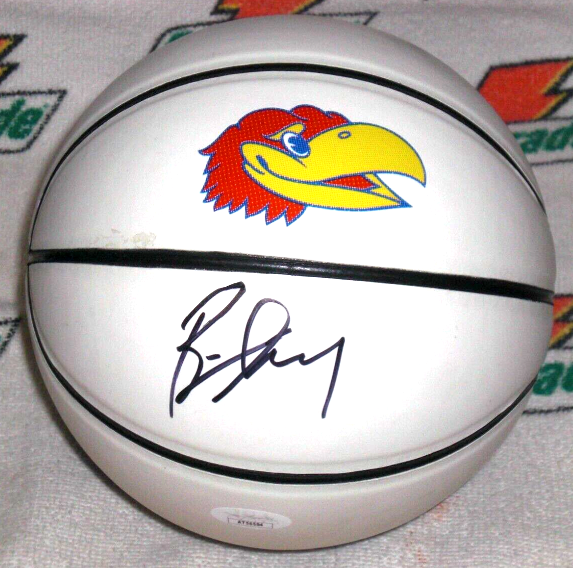 Bill Self Autographed Signed Kansas Jayhawks JUNIOR LOGO BASKETBALL - J.S.A. Authenticated 