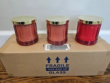 NEW 3 Elton John Slatkin 8oz Candles Rhubard Strawberry Crumble English Ivy Rose