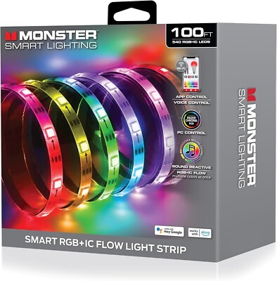 Monster 100ft. Smart RGB+IC LED Multi-Color Light Strip