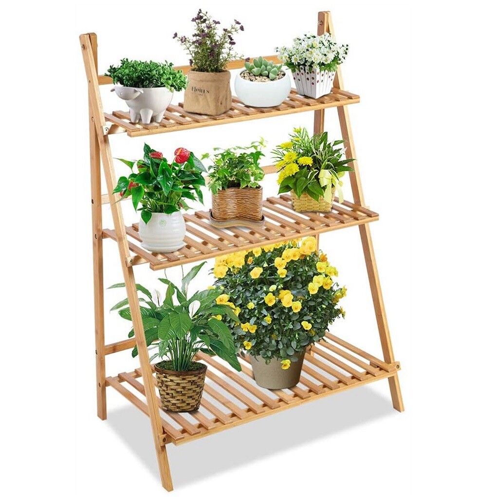 Blumentreppe Pflanzen Regal Bambus Pflanzentreppe Blumenstnder Balkon  Garten XL | eBay