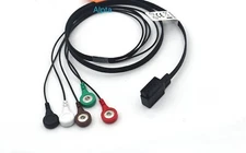 Compatible M4725A telemetry AHA Snap 5 lead holter ecg cable New Version