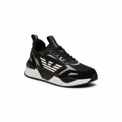 Emporio Armani EA7 Ace Runner Mens Black/Silver Trainers | eBay