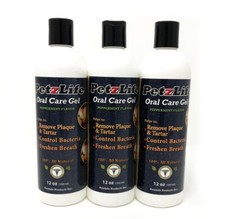 Petzlife Large Oral Care Gel Original Peppermint 12oz or 341ml Pack of 3 