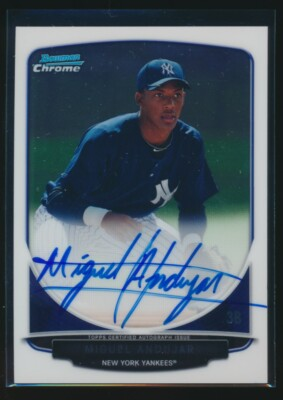 #ad MIGUEL ANDUJAR AUTO Autograph 2013 Bowman Chrome #BCA MAJ Yankees Rookie Card RC $23.51