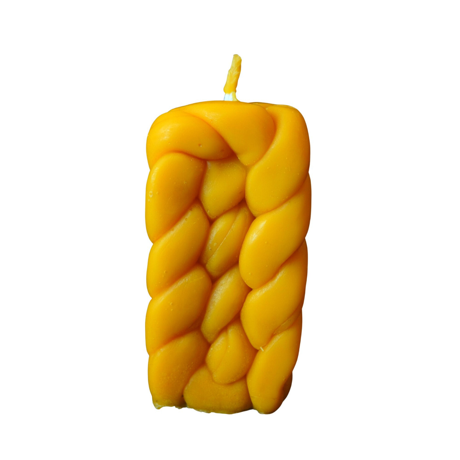 Bienenwachskerze Stumpen geflochtene Form lange Brenndauer Handgefertigt