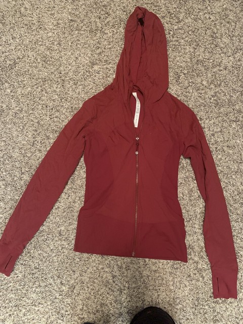 lululemon 8 Burgundy Zip Up Hoodie | eBay