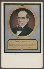 Daniel Webster Walk Over Shoes Campello Brockton MA American Portrait Postcard