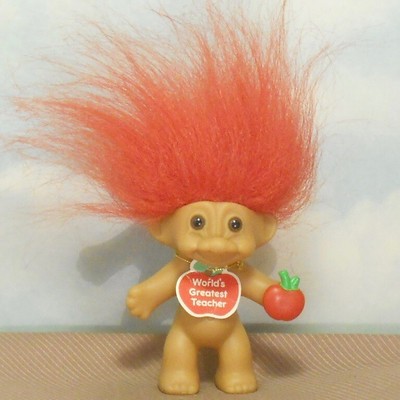 Russ 3 World S Greatest Teacher Lucky Troll Doll Tag W Message