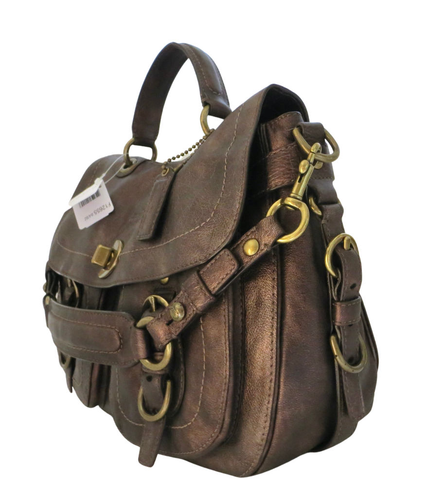 New NWT Coach Legacy Bronze Garcia Leather Large Shoulder Carryall